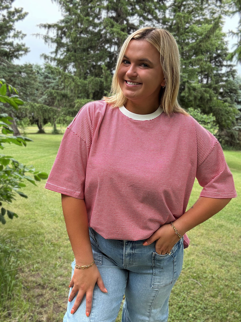 Cherry Stripe Tee