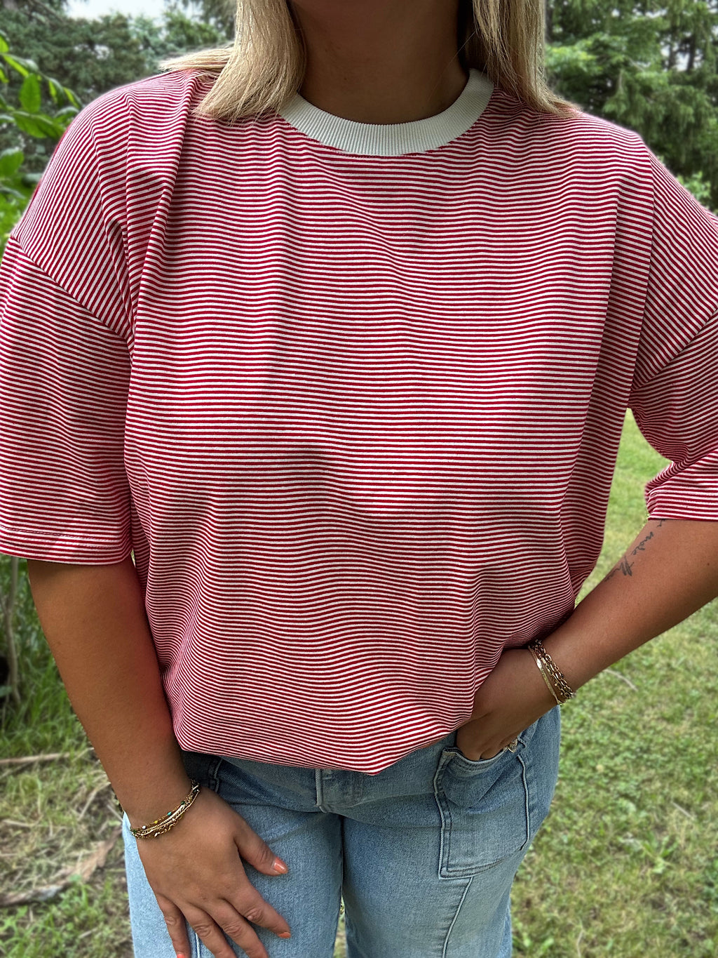 Cherry Stripe Tee