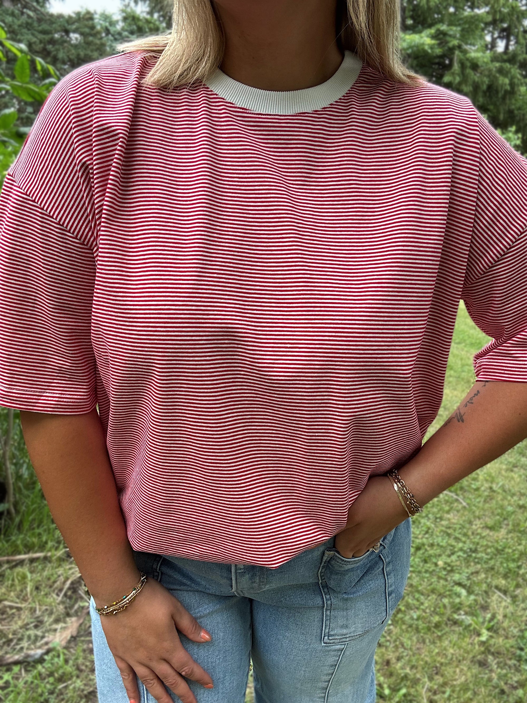 Cherry Stripe Tee
