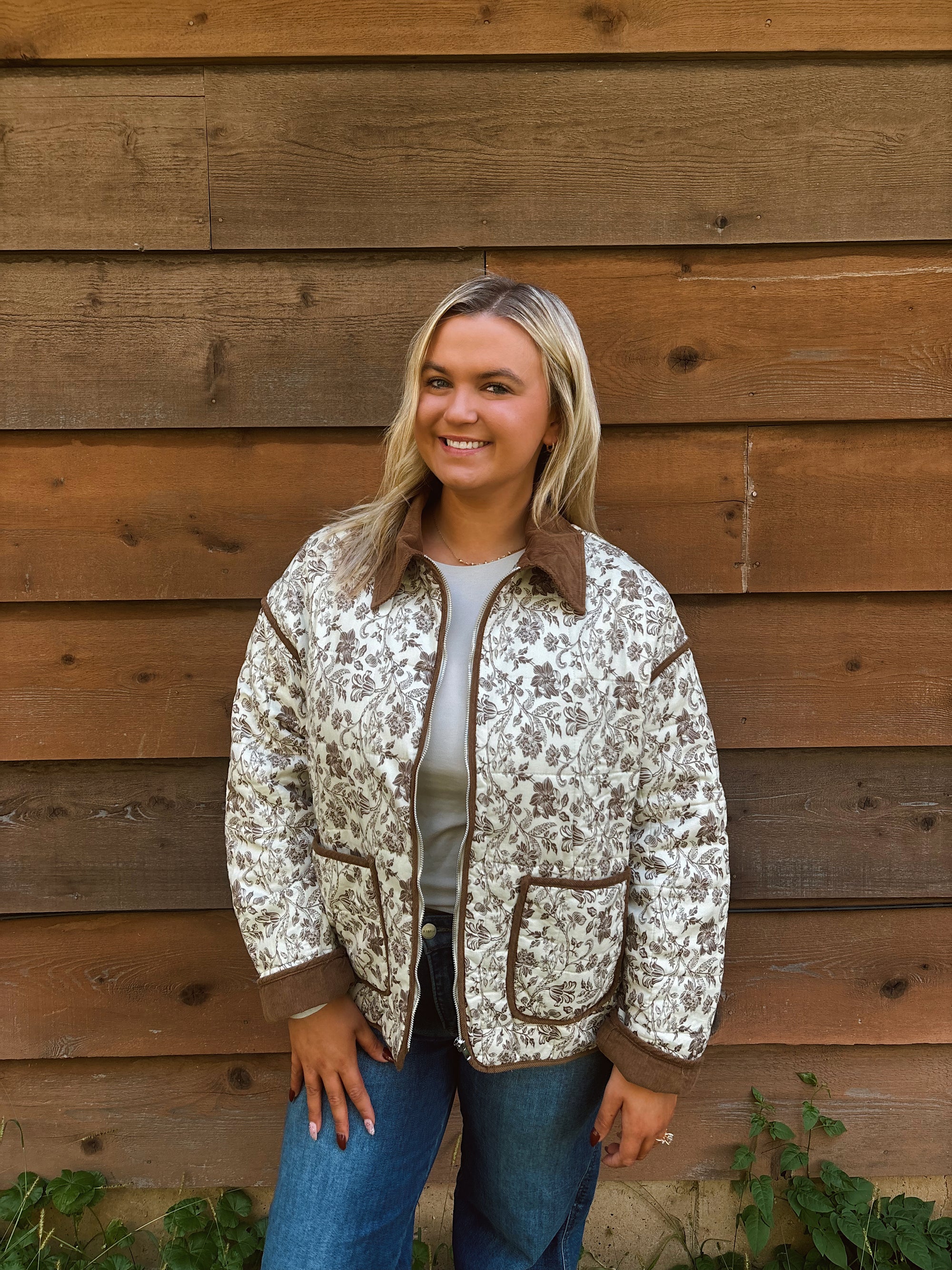 Trailblazer Olive/Brown Palm Puffer Jacket