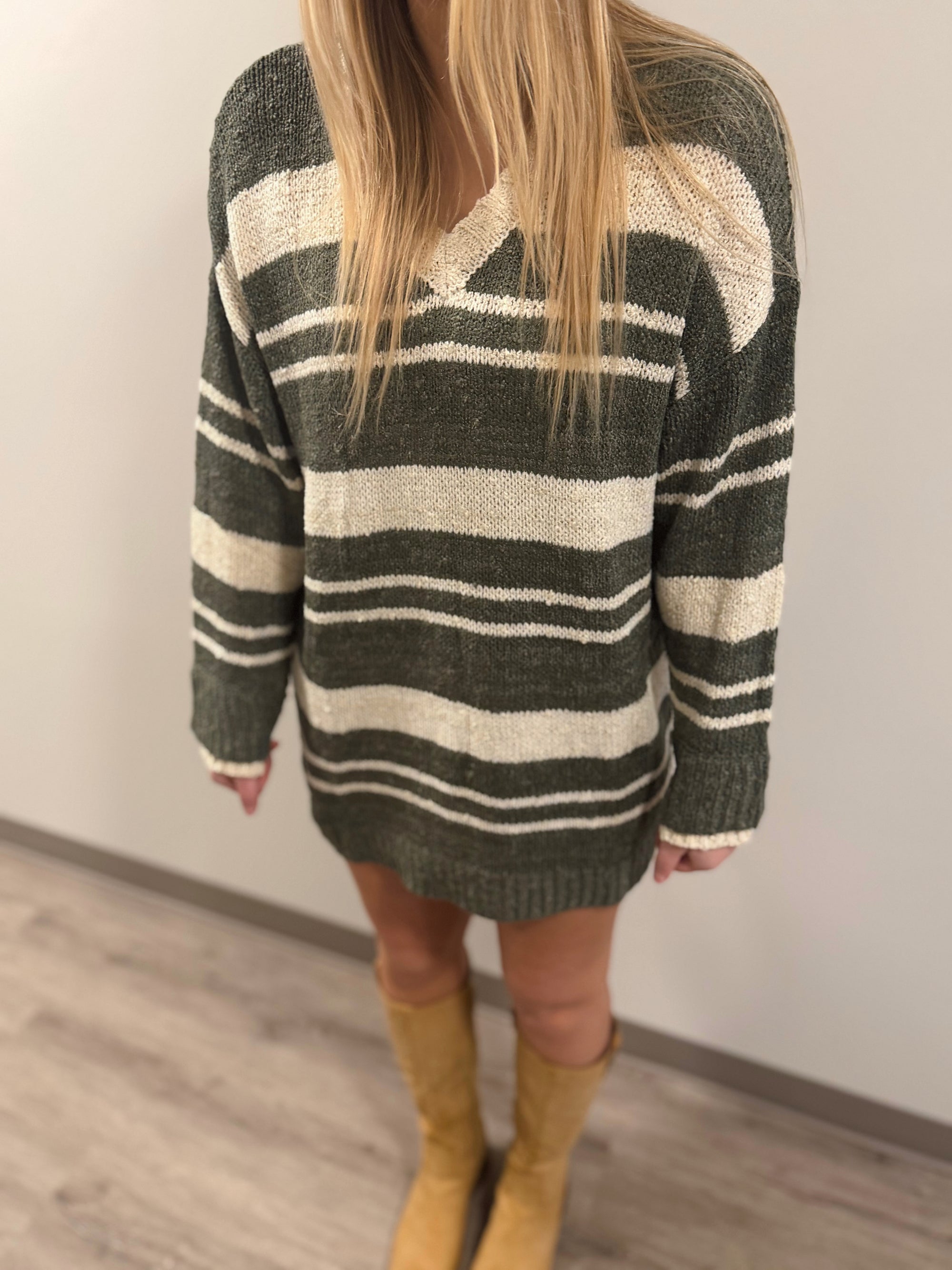Morning Matcha Sweater Mini Dress