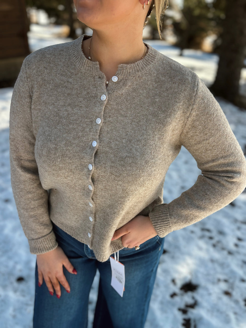Brown Sugar Button Cardigan