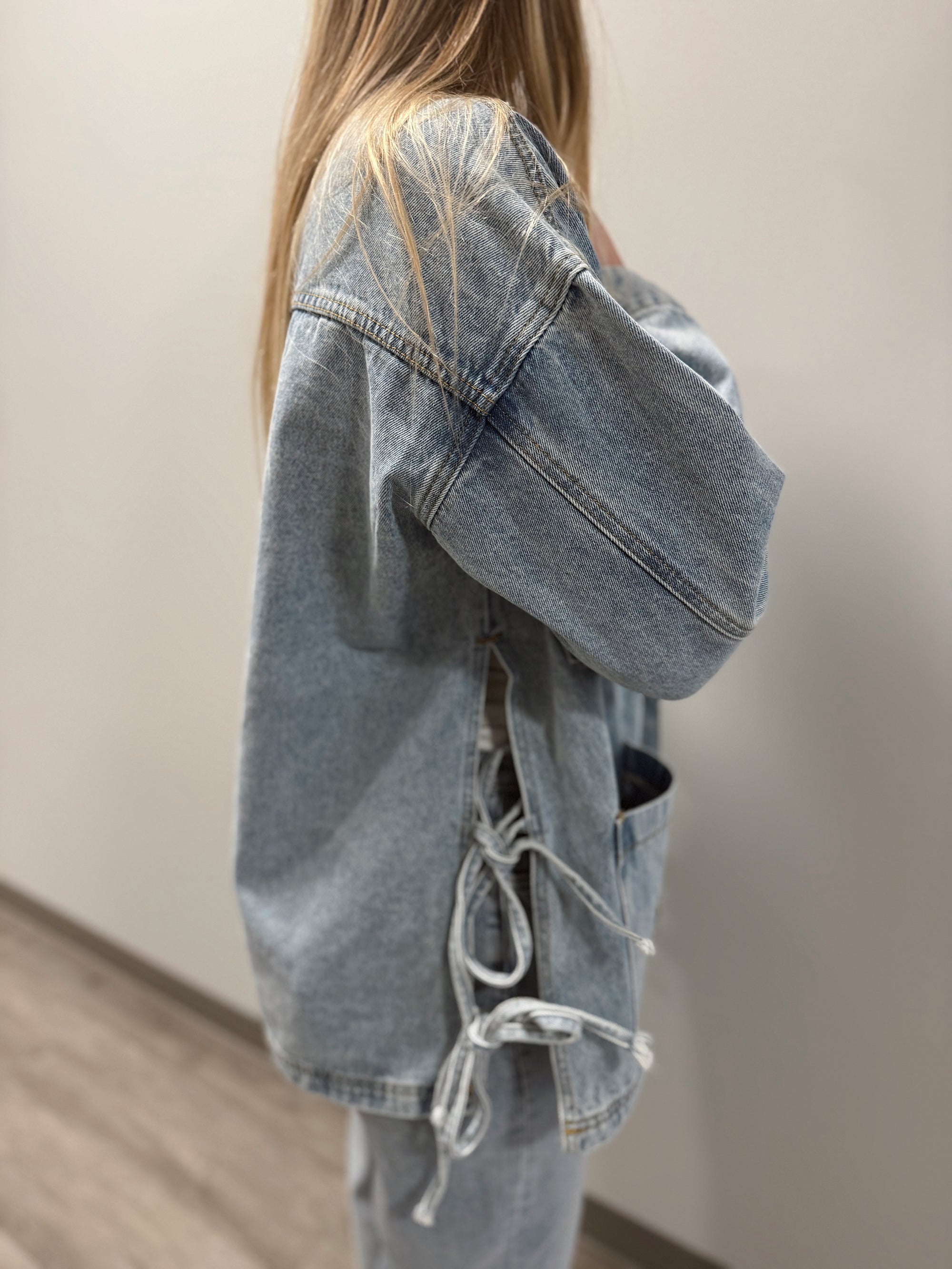 Soft Skies Denim Tie Jacket