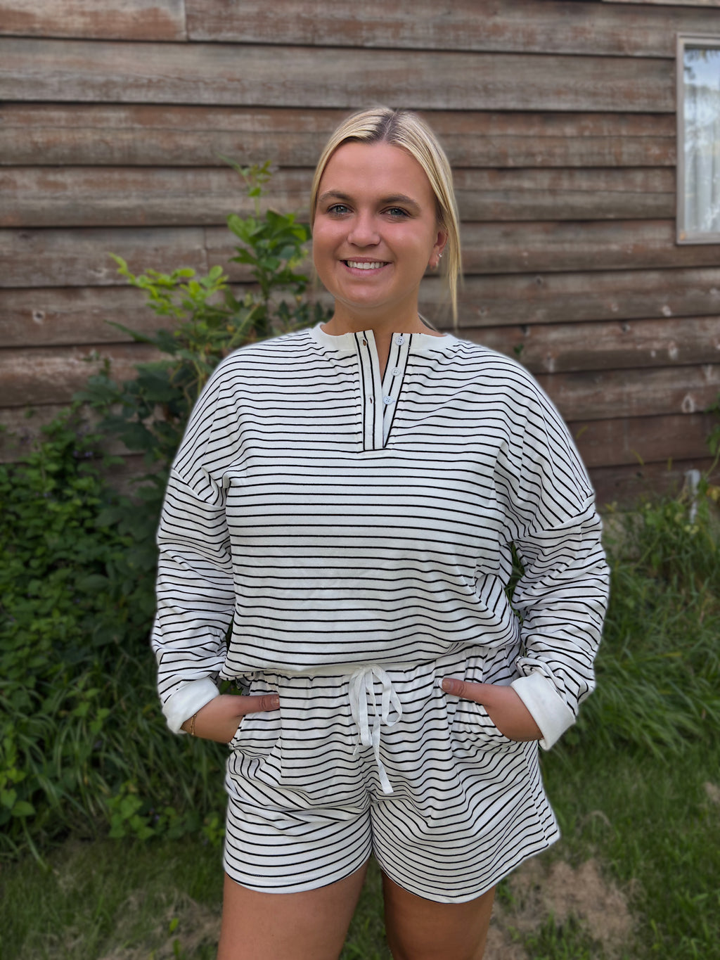 Oatmilk Stripe Set