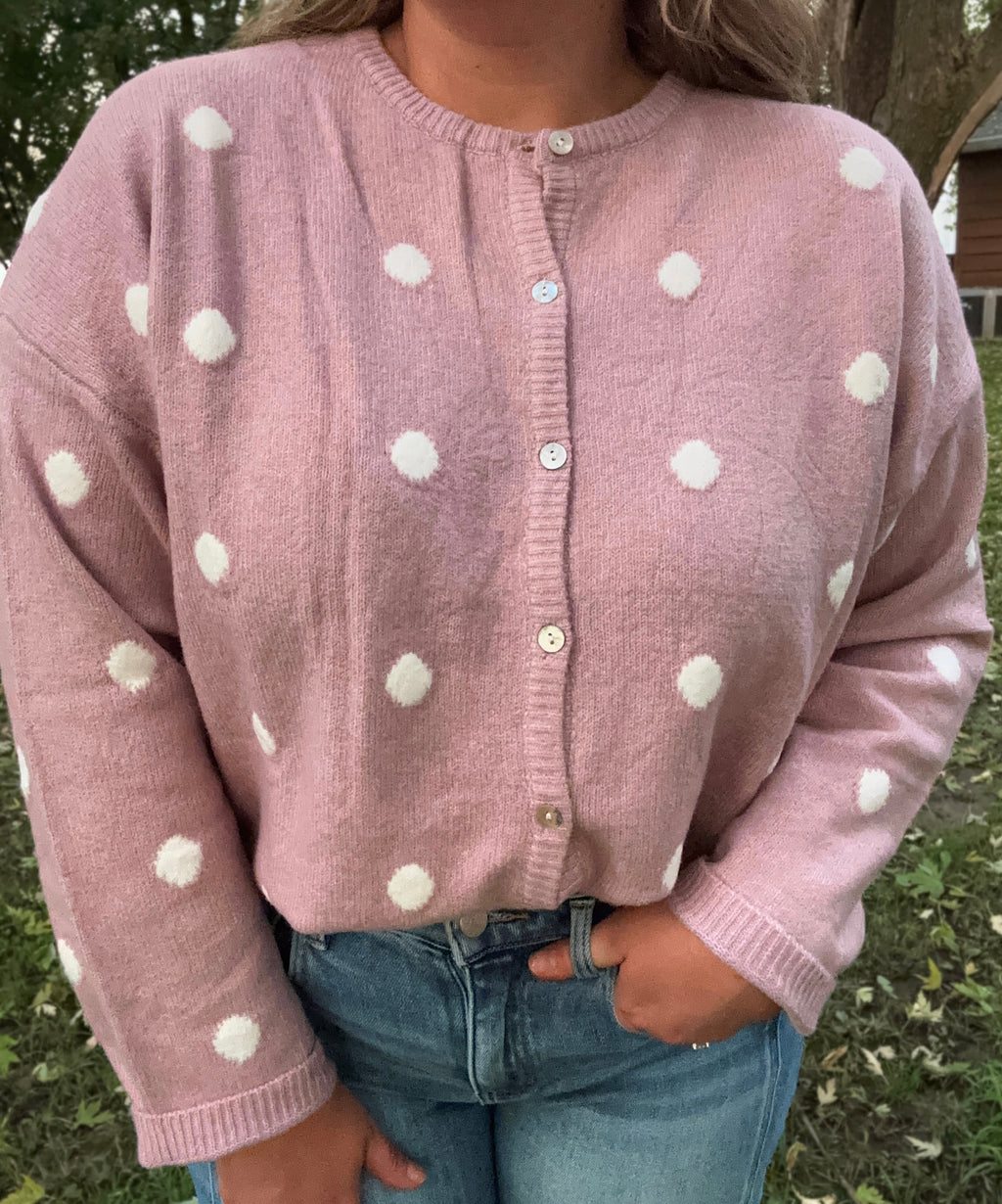 Blush Dot Cardigan