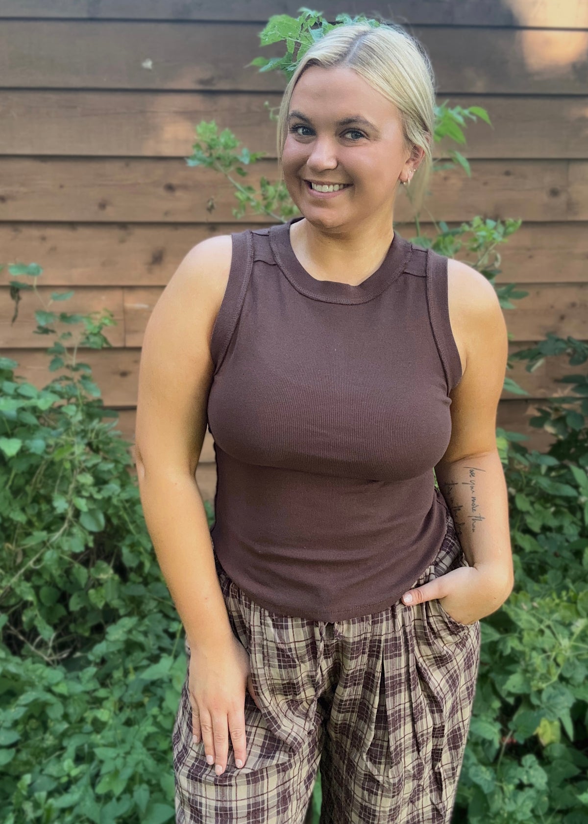 Cocoa Ribbed Tank