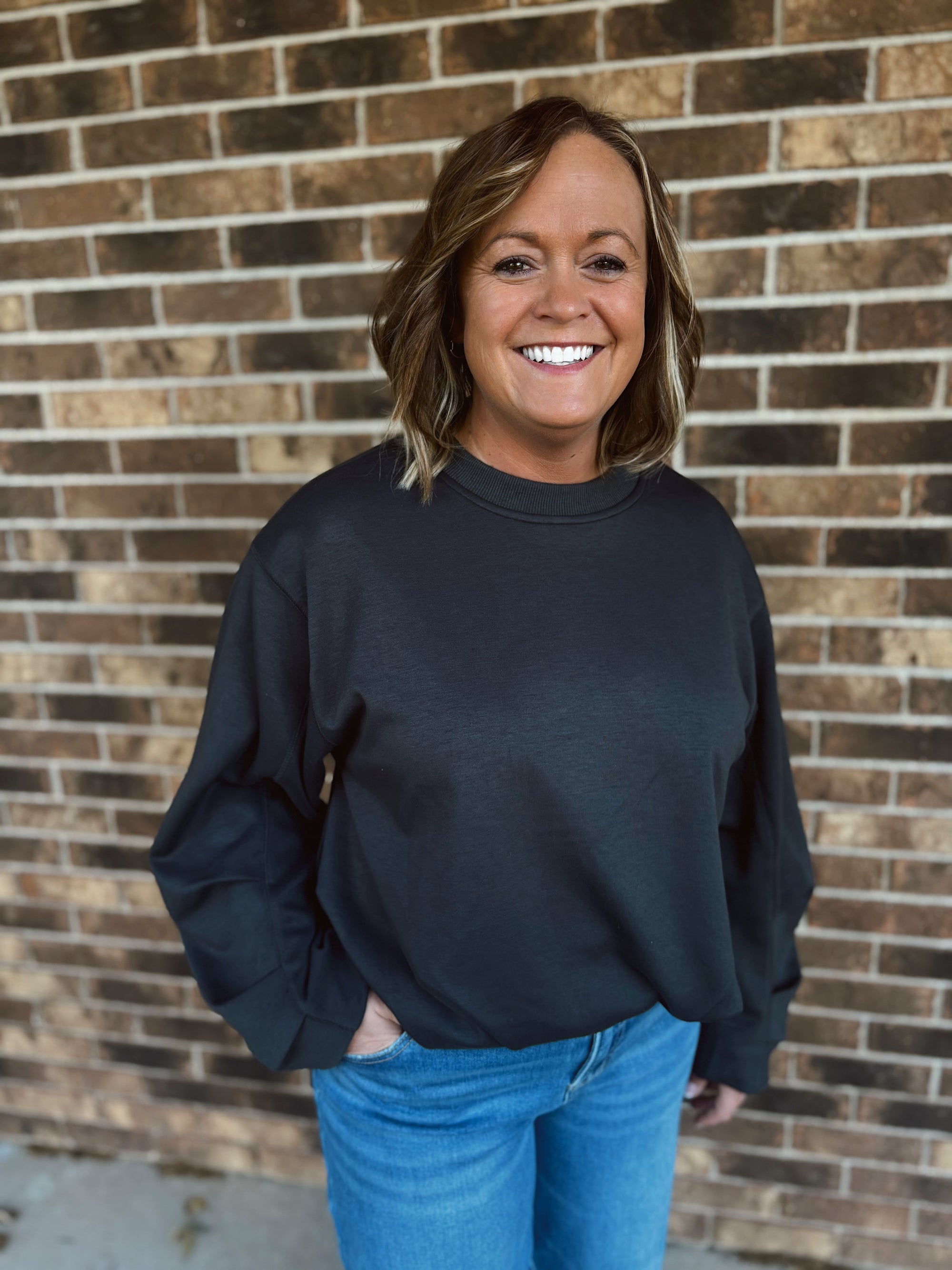 Softstream Baloon Sleeve Pullover - Ash