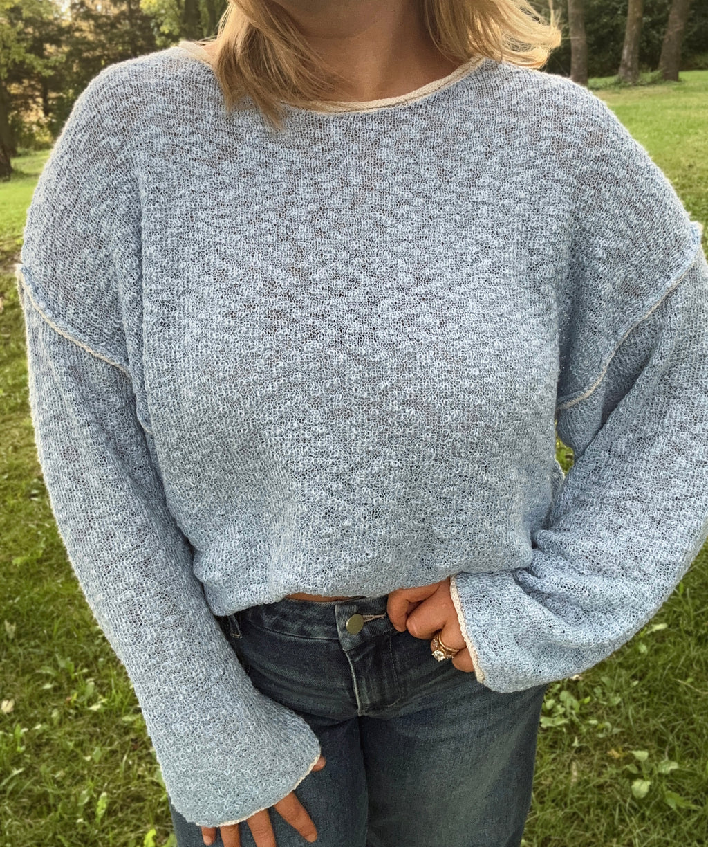 Elsie Sweater- Powder Blue