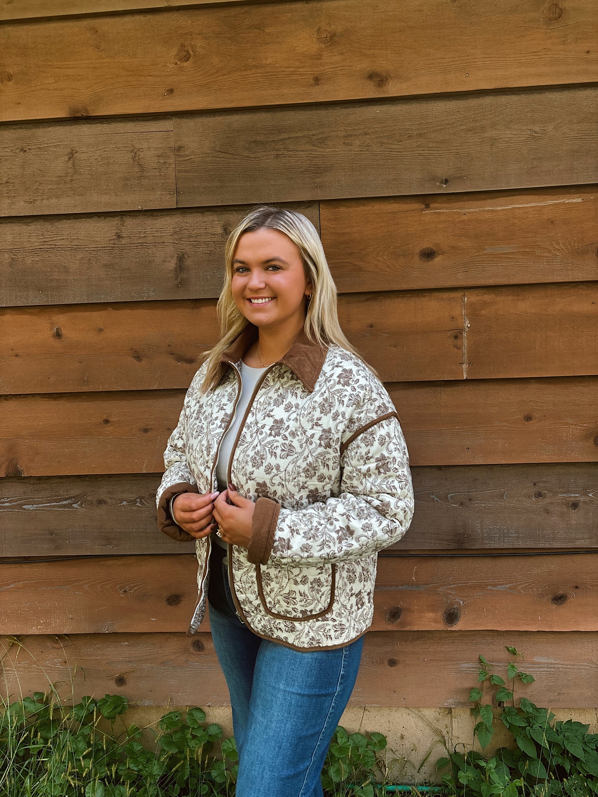 Trailblazer Olive/Brown Palm Puffer Jacket