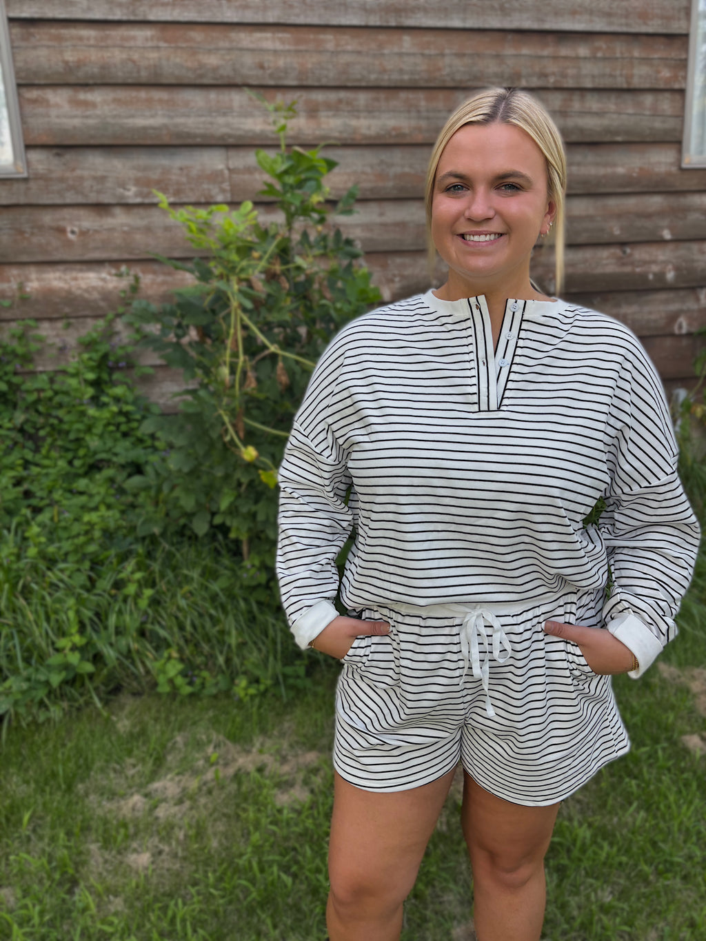 Oatmilk Stripe Set