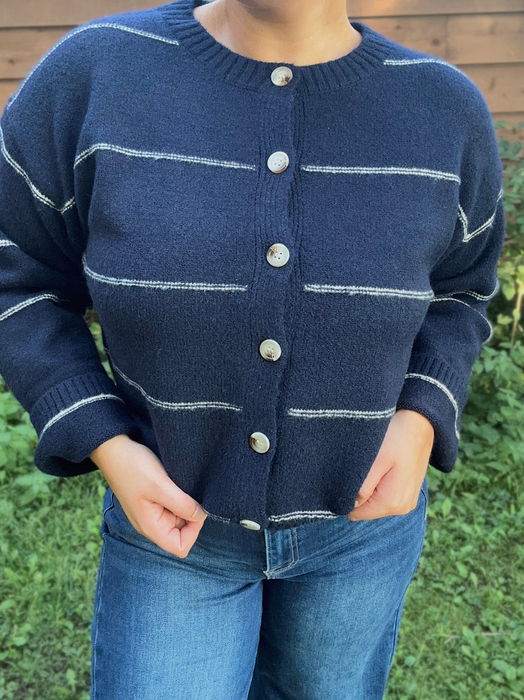 Navy Social Cardigan