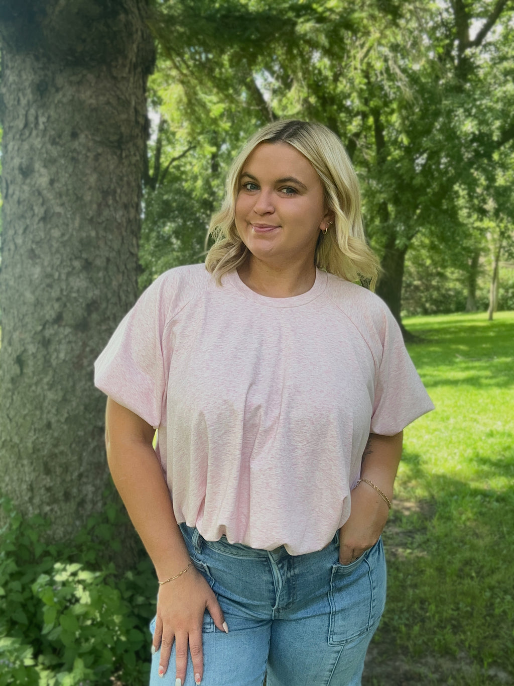 Blush Bubble Tee