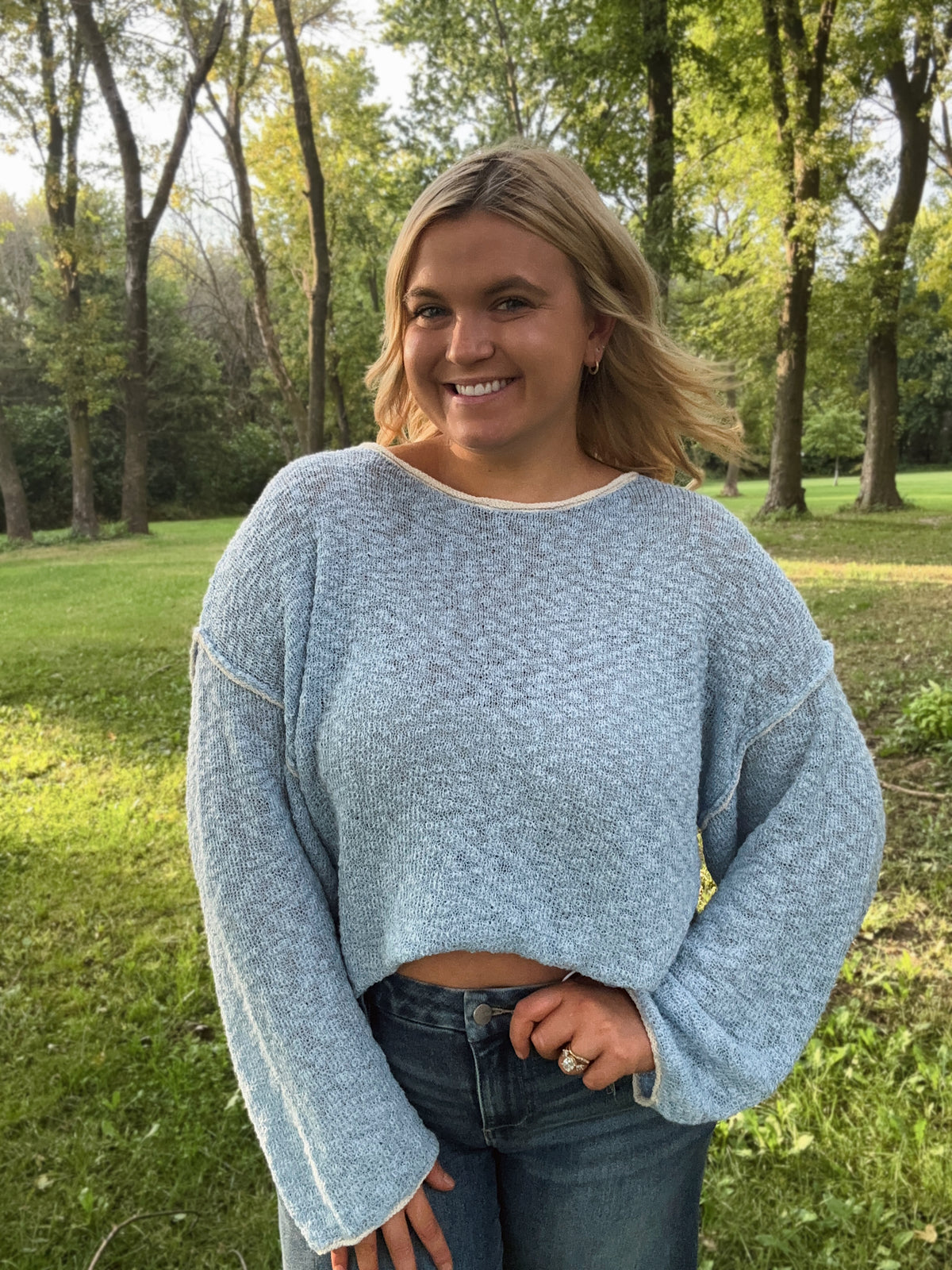 Elsie Sweater- Powder Blue