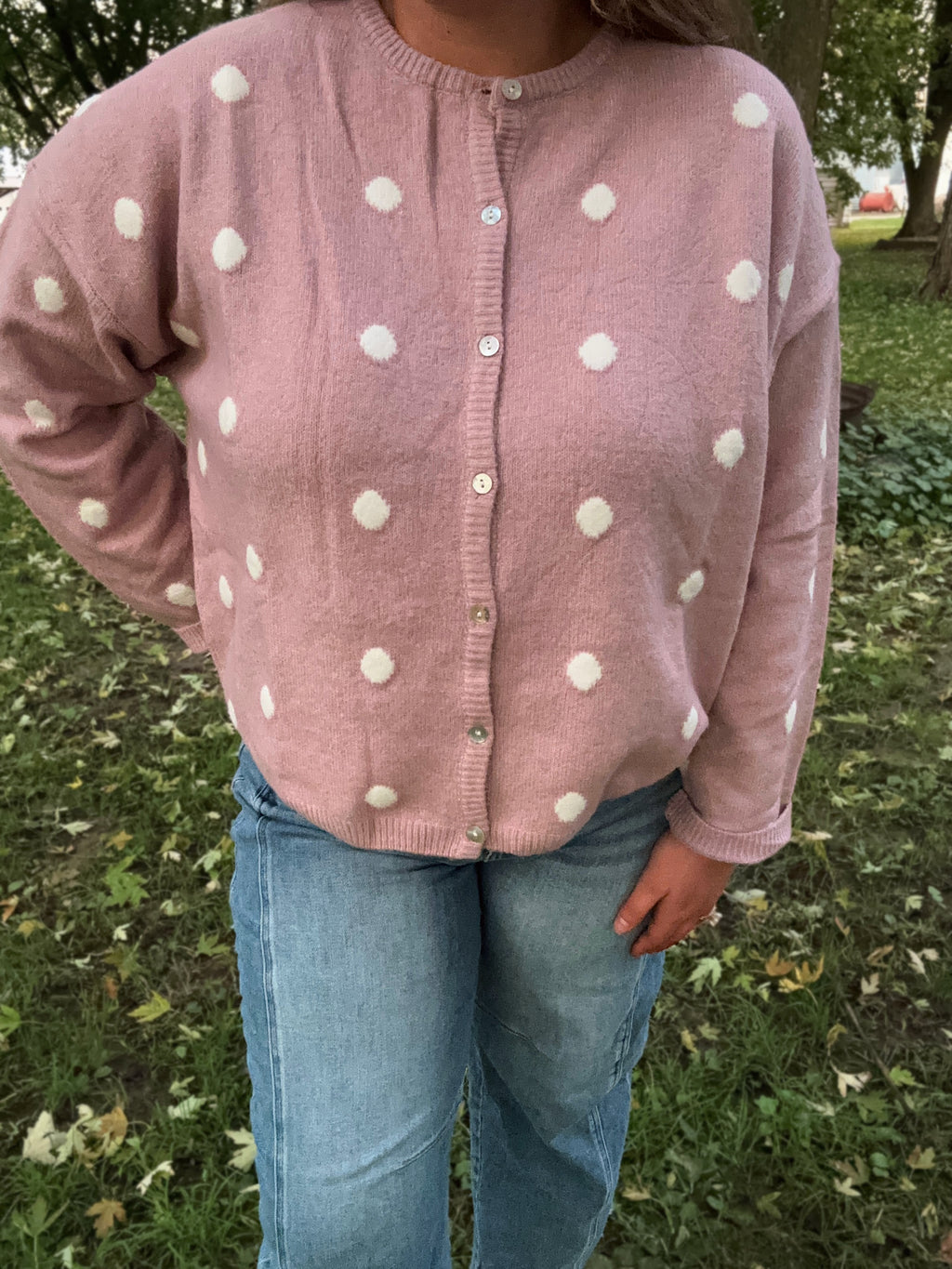 Blush Dot Cardigan