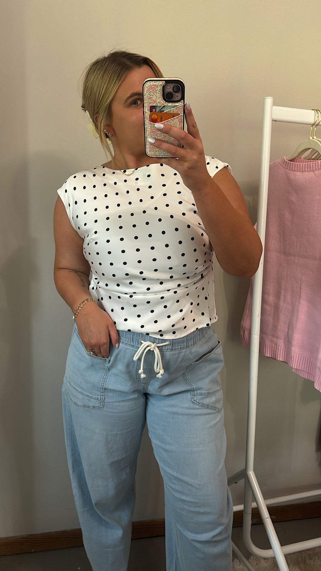 Darling Dot Satin Top