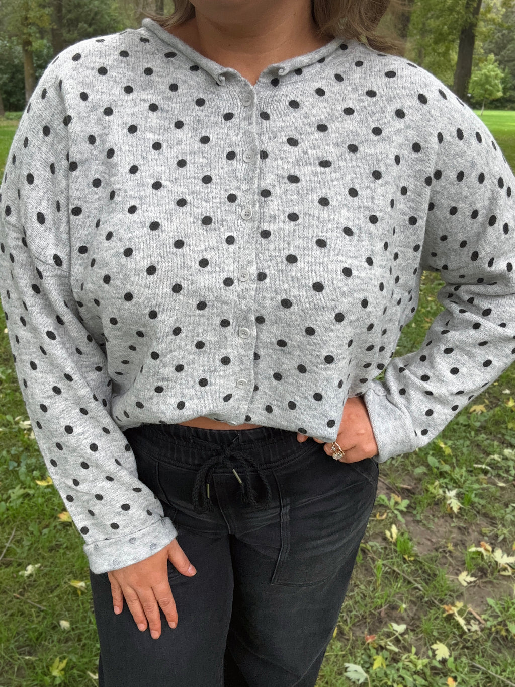 Spotted Grey Knit