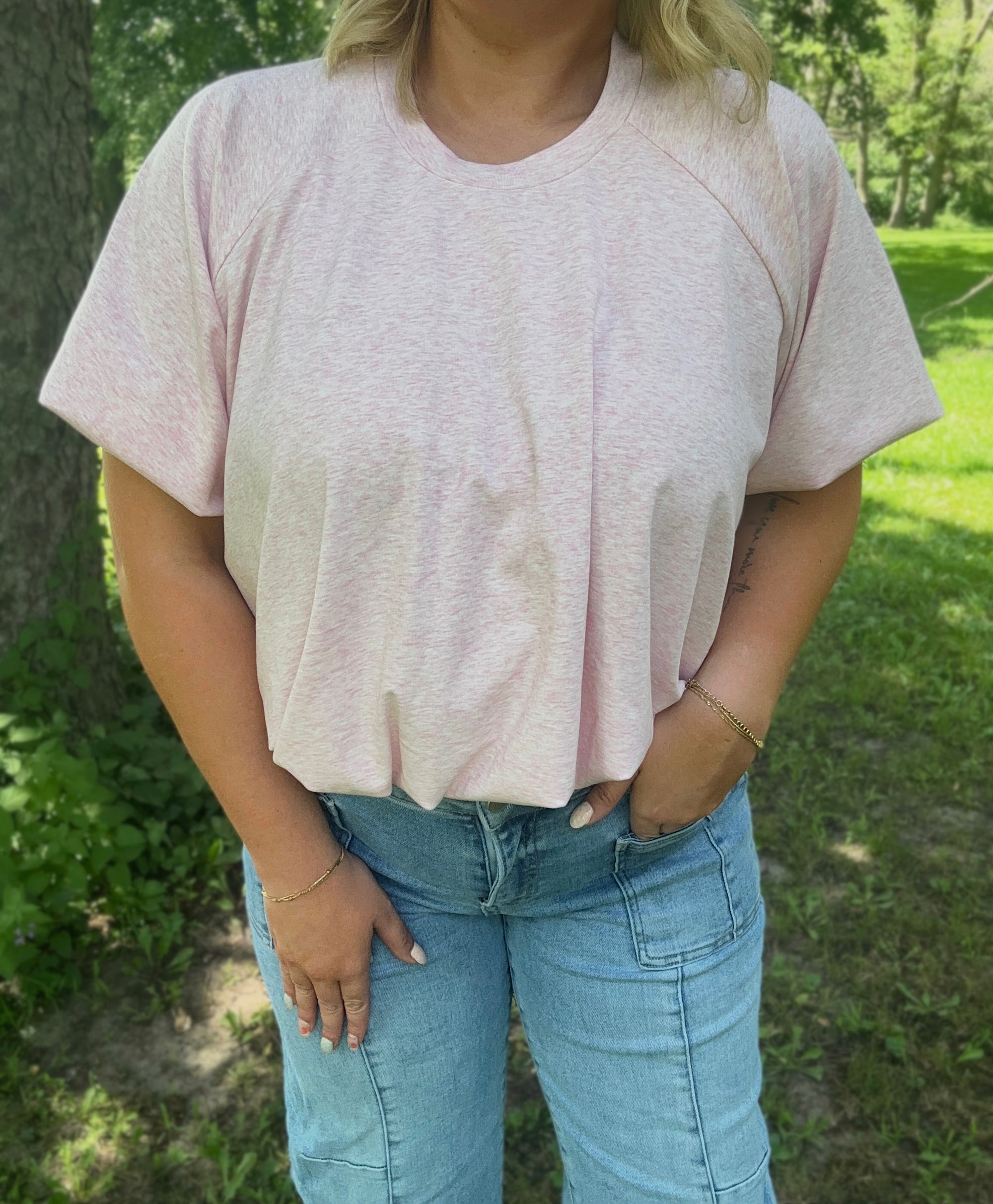 Blush Bubble Tee