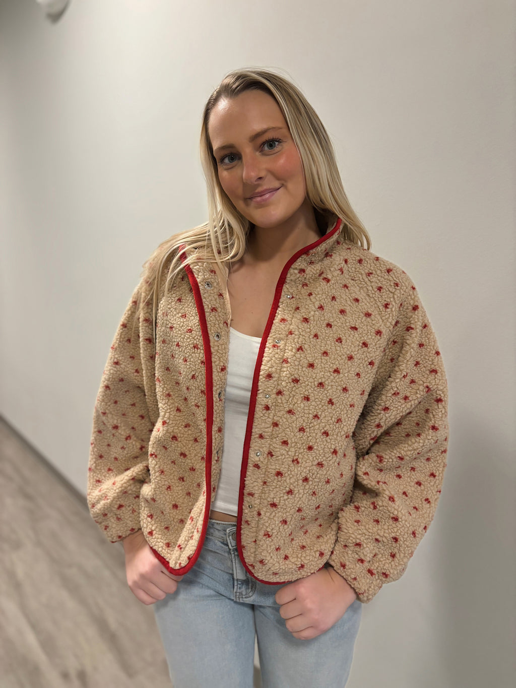 Berry Sweet Button Sherpa