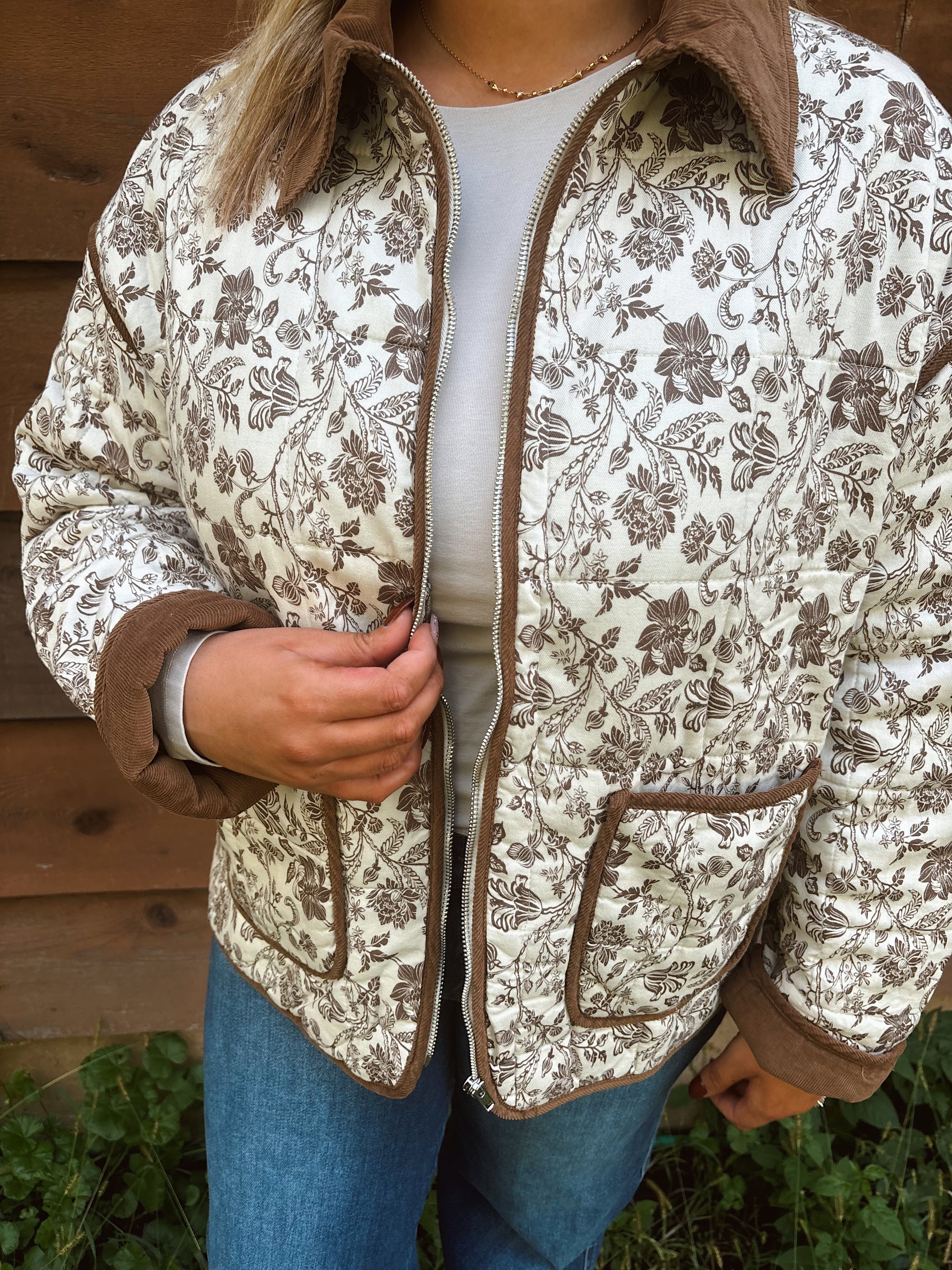 Trailblazer Olive/Brown Palm Puffer Jacket