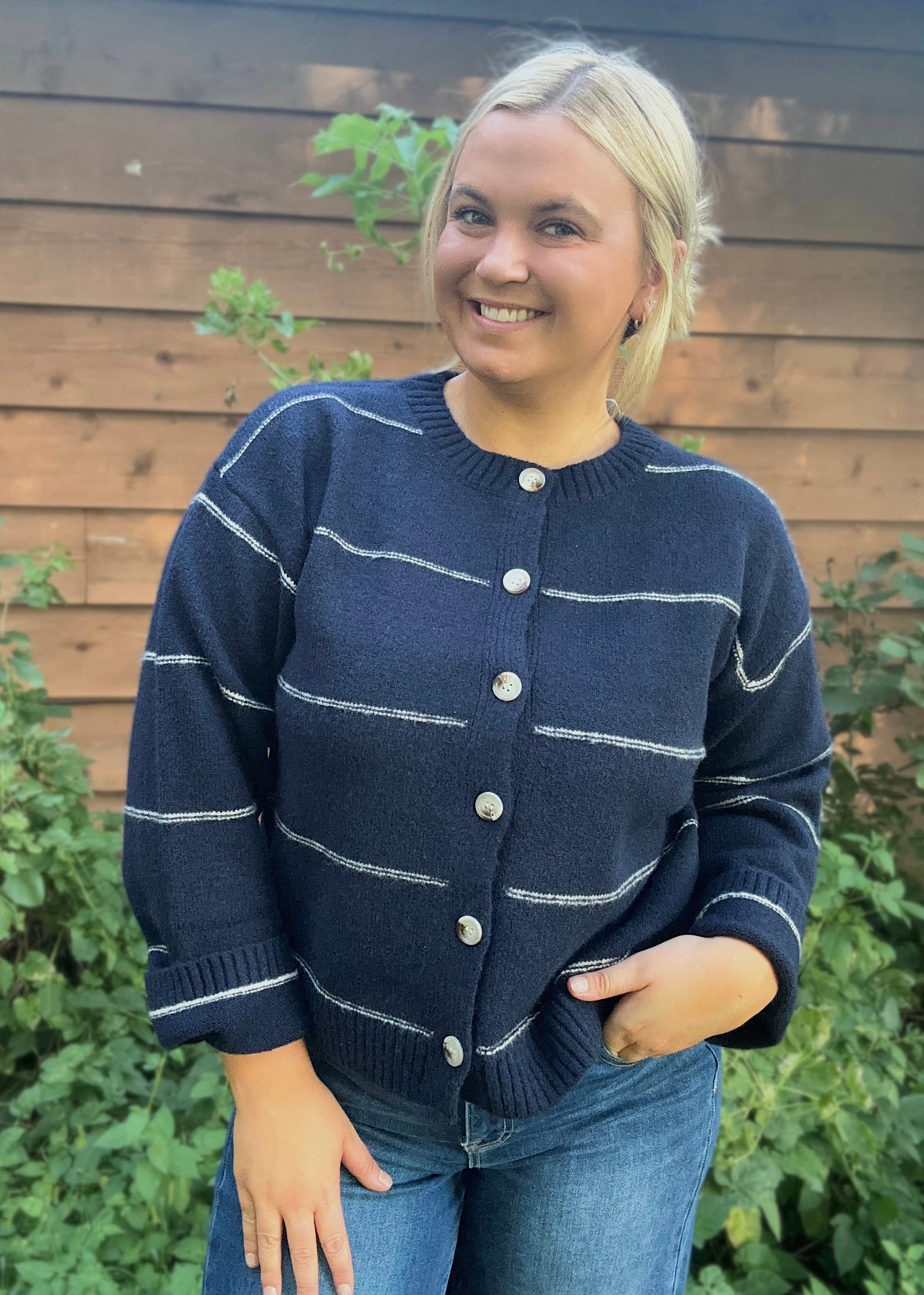 Navy Social Cardigan